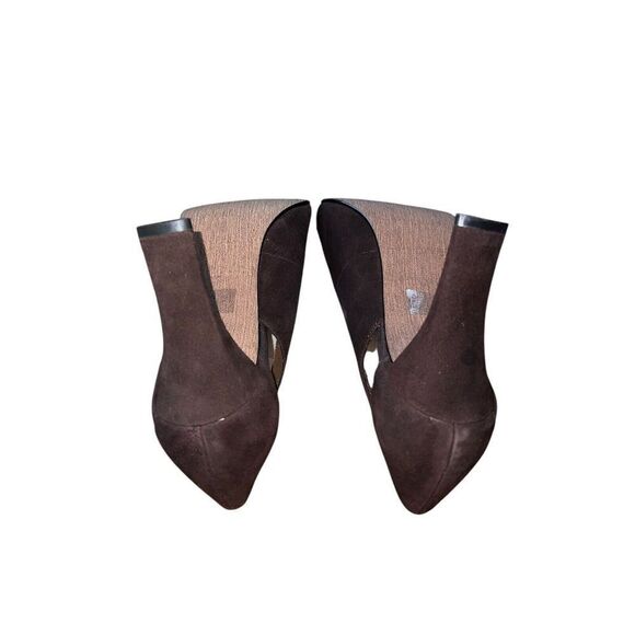 Moda Spana Fiona Brown Cheetah Print Kid Suede Pointed Toe Pumps Wmns Sz 10 NWB - Picture 10 of 12